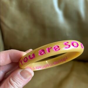 You are so off my buddy list! Jessica Cushman Kagan Resin bangle